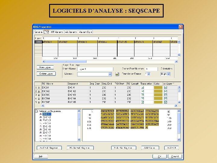 LOGICIELS D’ANALYSE : SEQSCAPE 