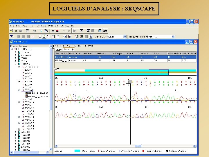 LOGICIELS D’ANALYSE : SEQSCAPE 