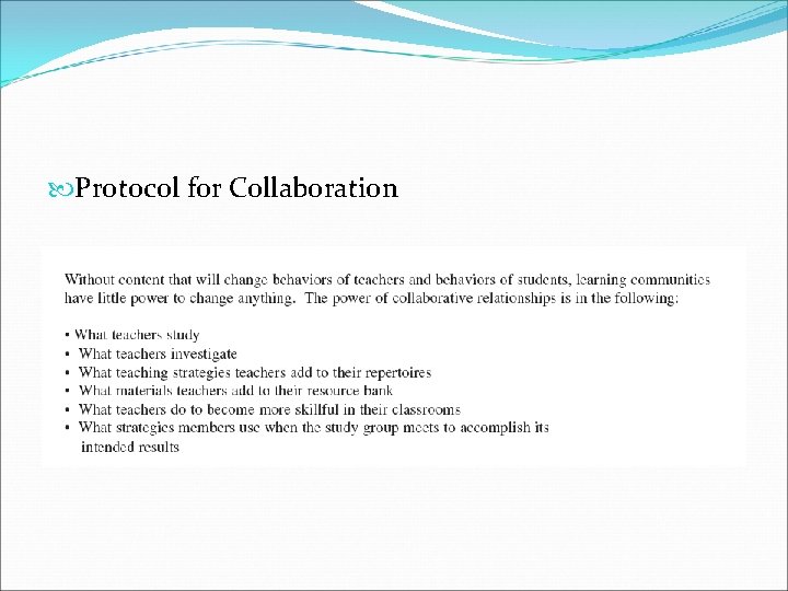  Protocol for Collaboration 