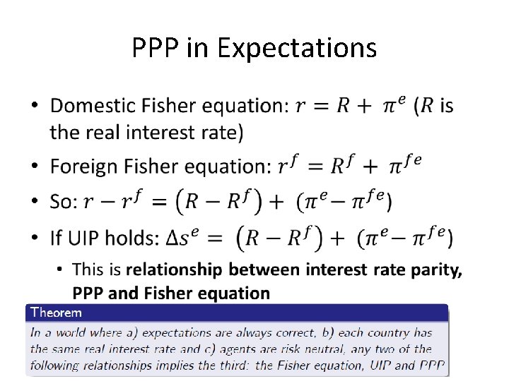 PPP in Expectations • 