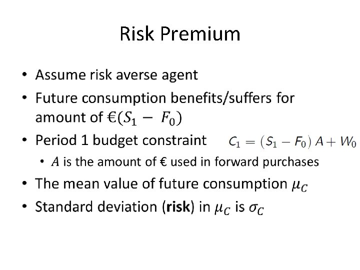 Risk Premium • 