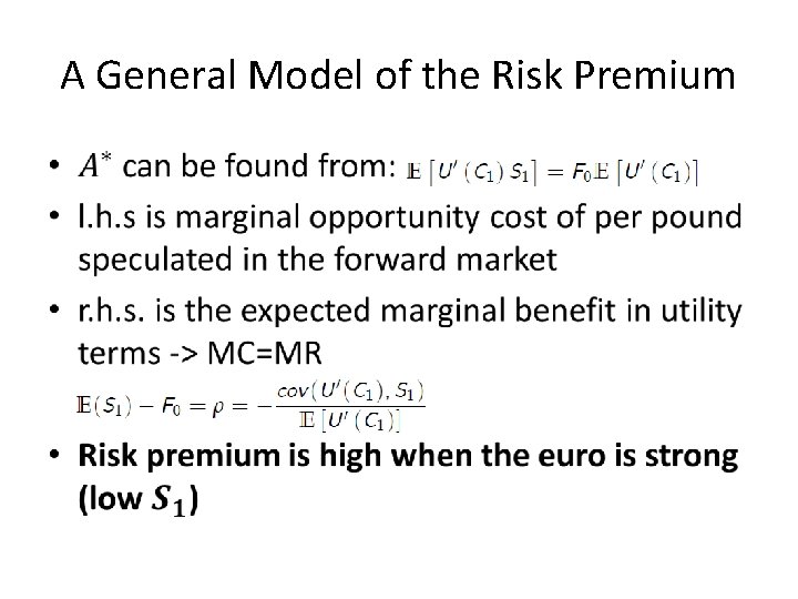 A General Model of the Risk Premium • 