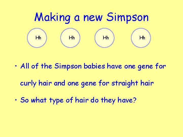 Making a new Simpson Hh Hh • All of the Simpson babies have one