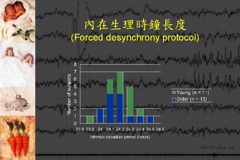 內在生理時鐘長度 (Forced desynchrony protocol) 