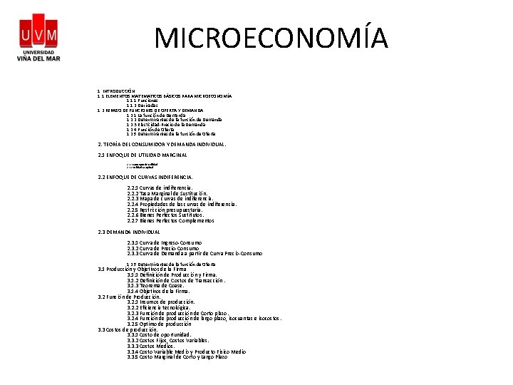 MICROECONOMÍA 1. INTRODUCCIÓN 1. 1 ELEMENTOS MATEMATICOS BÁSICOS PARA MICROECONOMÍA. 1. 1. 1 Funciones.