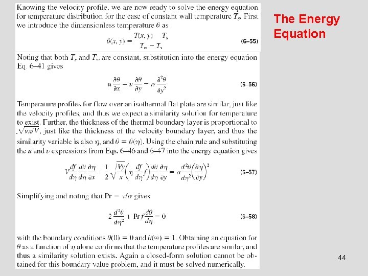 The Energy Equation 44 