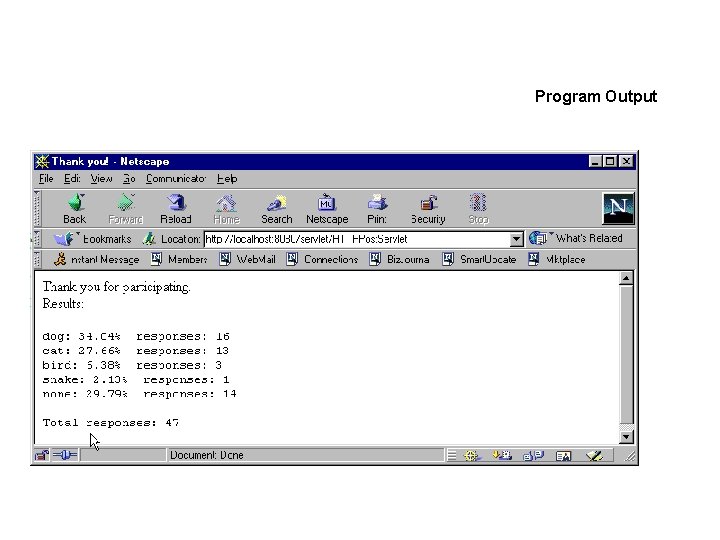 Program Output 