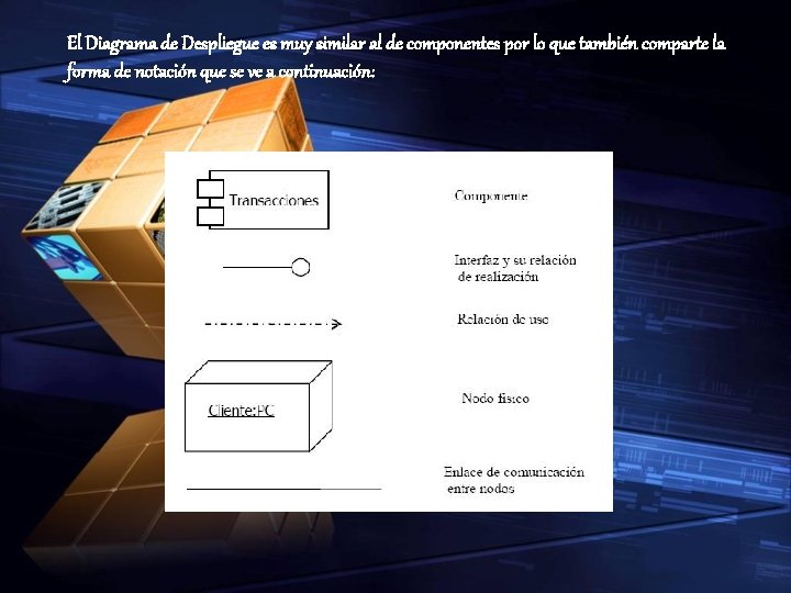 El Diagrama de Despliegue es muy similar al de componentes por lo que también