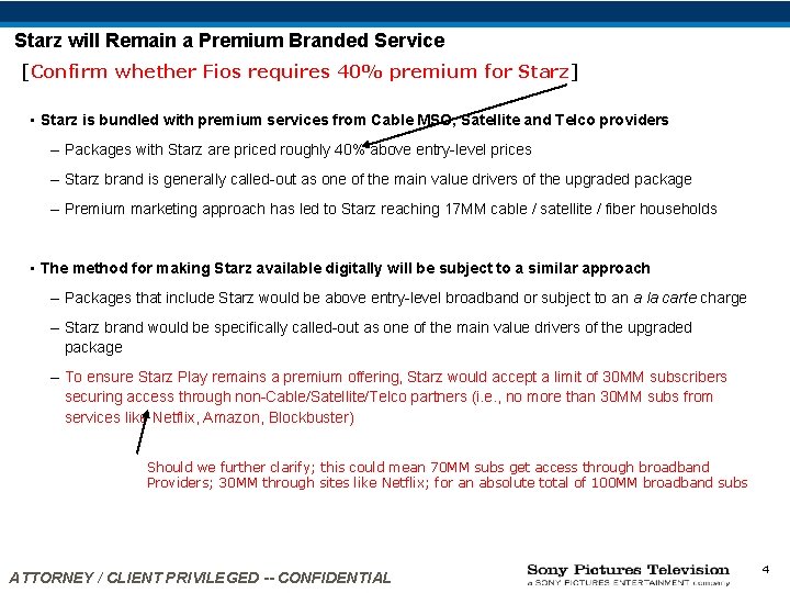 Starz will Remain a Premium Branded Service [Confirm whether Fios requires 40% premium for Starz will Remain a Premium Branded Service [Confirm whether Fios requires 40% premium for