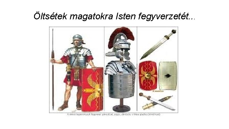 Öltsétek magatokra Isten fegyverzetét. . . 