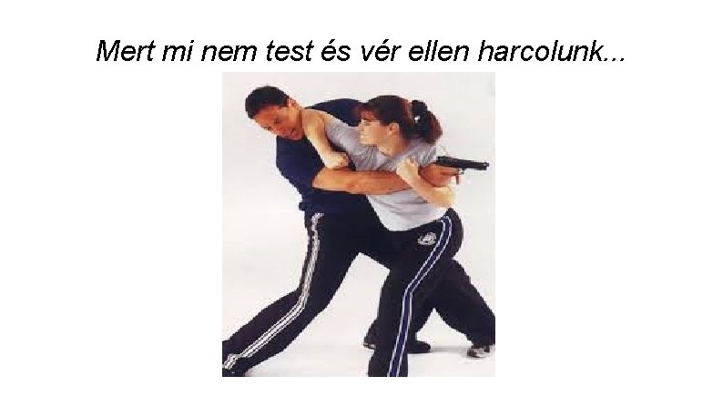 Mert mi nem test és vér ellen harcolunk. . . 