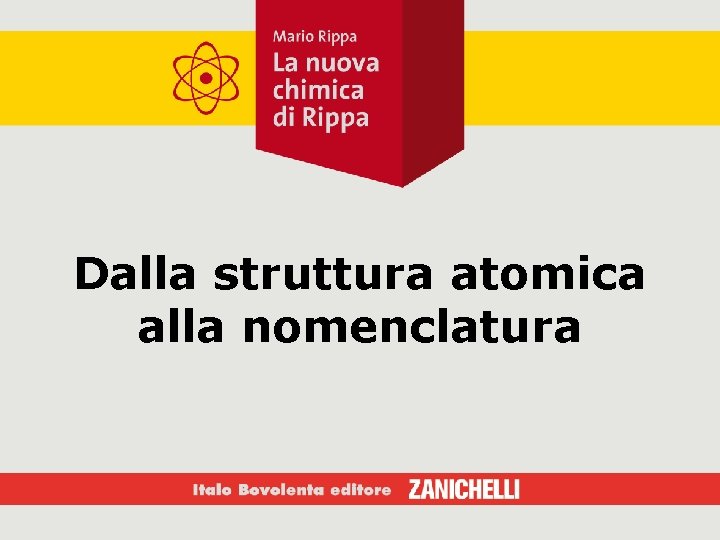 Dalla struttura atomica alla nomenclatura Dalla struttura atomica alla nomenclatura