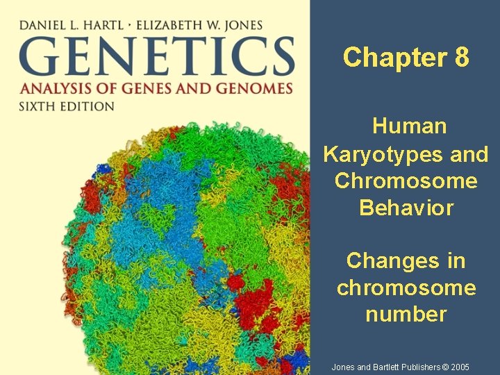 Chapter 8 Human Karyotypes and Chromosome Behavior Changes in chromosome number Jones and Bartlett