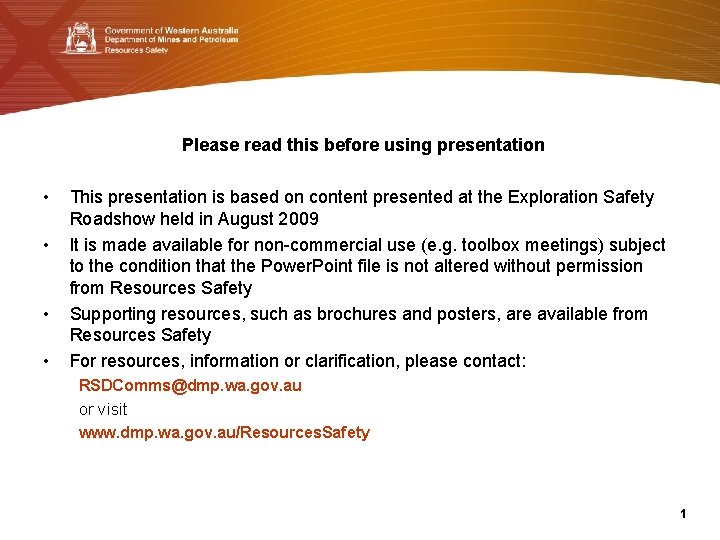 Please read this before using presentation • • This presentation is based on content