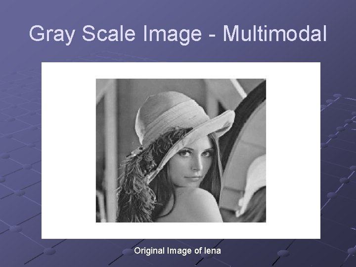 Gray Scale Image - Multimodal Original Image of lena 