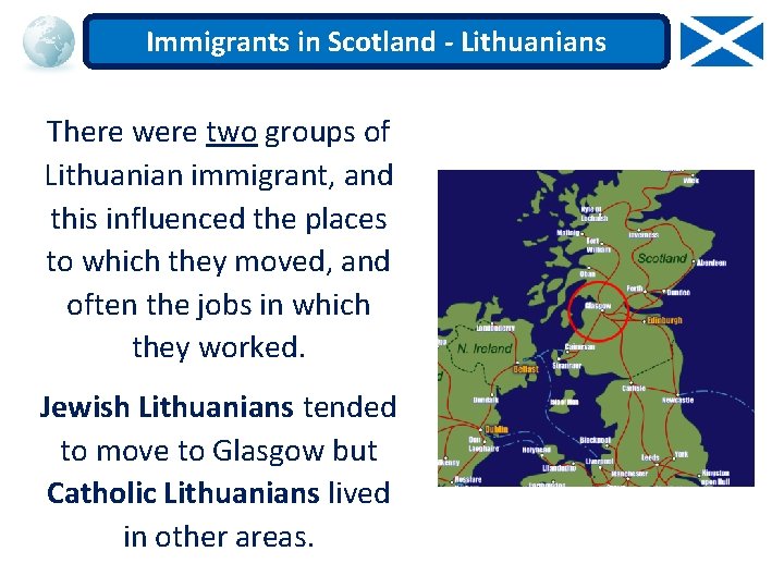 Immigrants in Scotland - Lithuanians There were two groups of Lithuanian immigrant, and this
