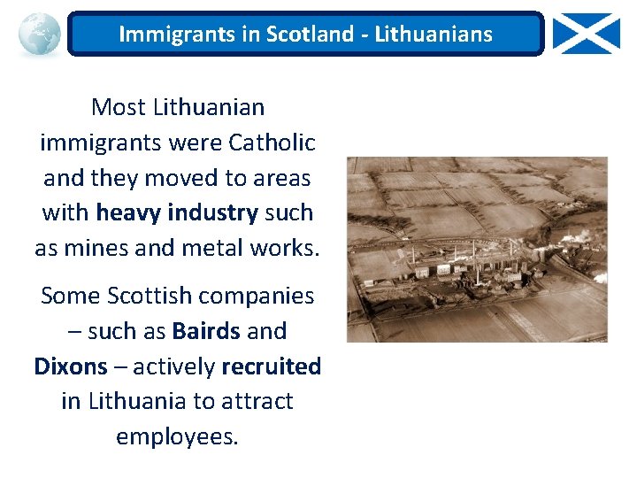 Immigrants in Scotland - Lithuanians Most Lithuanian immigrants were Catholic and they moved to