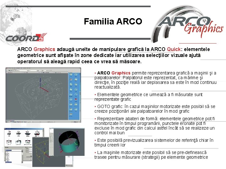 Familia ARCO Graphics adaugă unelte de manipulare grafică la ARCO Quick: elementele geometrice sunt