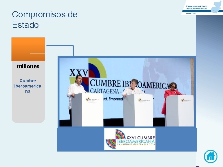 Compromisos de Estado millones Cumbre Iberoamerica na 