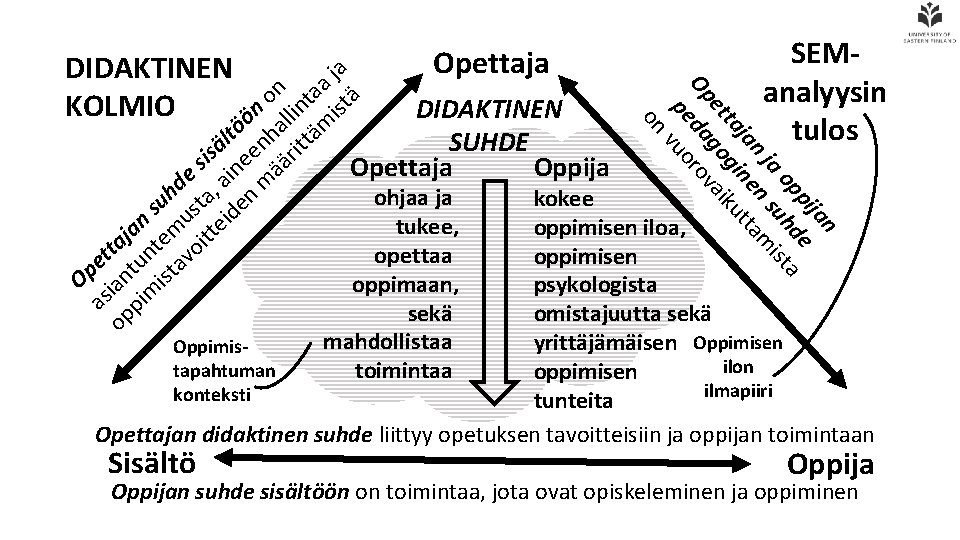 a SEManalyysin tulos n ja pi e op hd ta ja su mis n