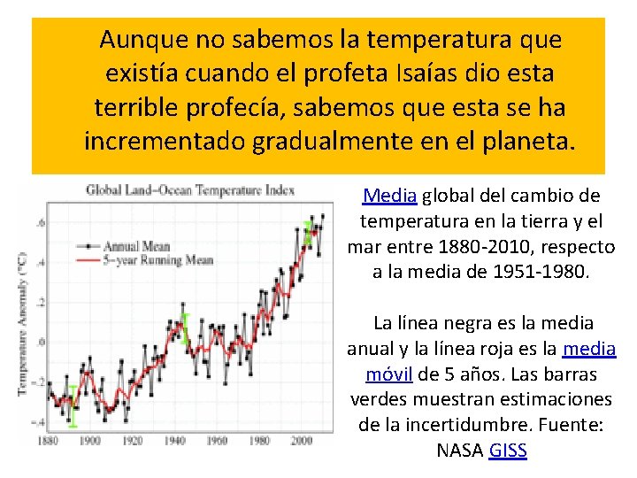 Aunque no sabemos la temperatura que existía cuando el profeta Isaías dio esta Aunque no sabemos la temperatura que existía cuando el profeta Isaías dio esta
