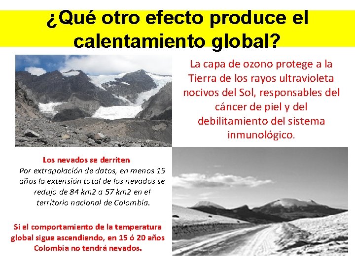 ¿Qué otro efecto produce el calentamiento global? La capa de ozono protege a la ¿Qué otro efecto produce el calentamiento global? La capa de ozono protege a la