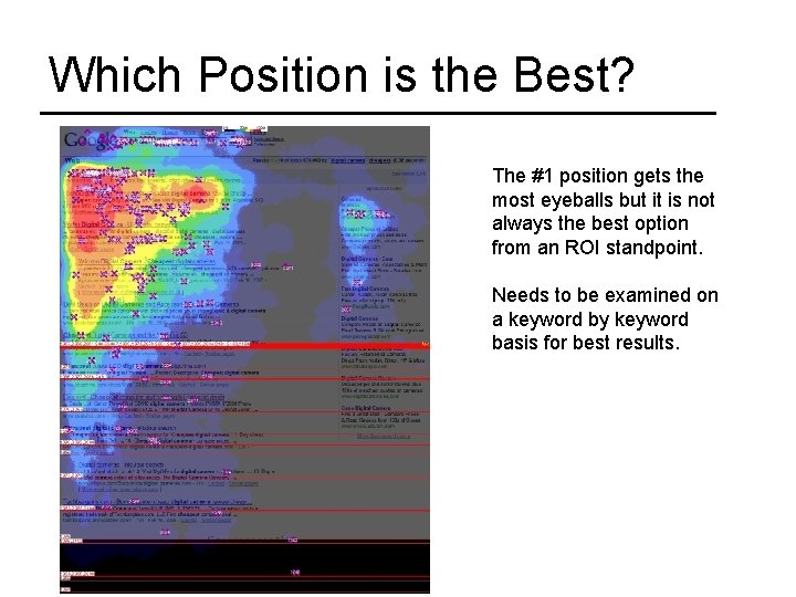Which Position is the Best? The #1 position gets the most eyeballs but it
