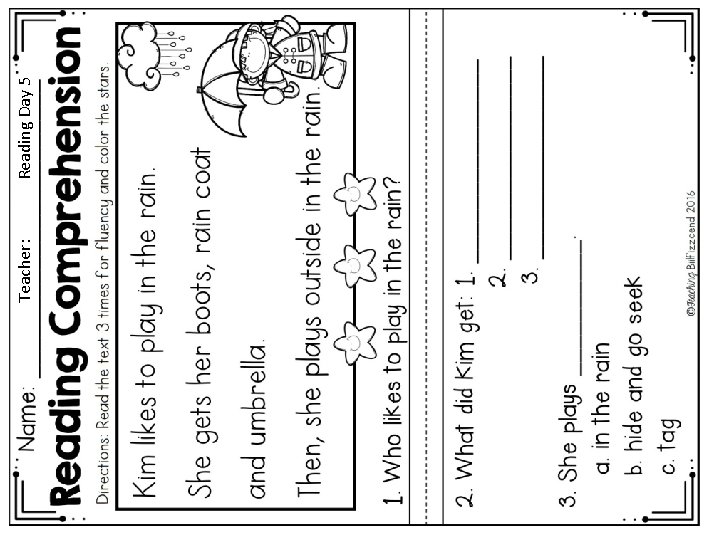 Teacher: Reading Day 5 