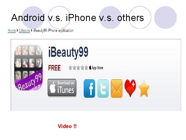 Android v. s. i. Phone v. s. others Video !! 