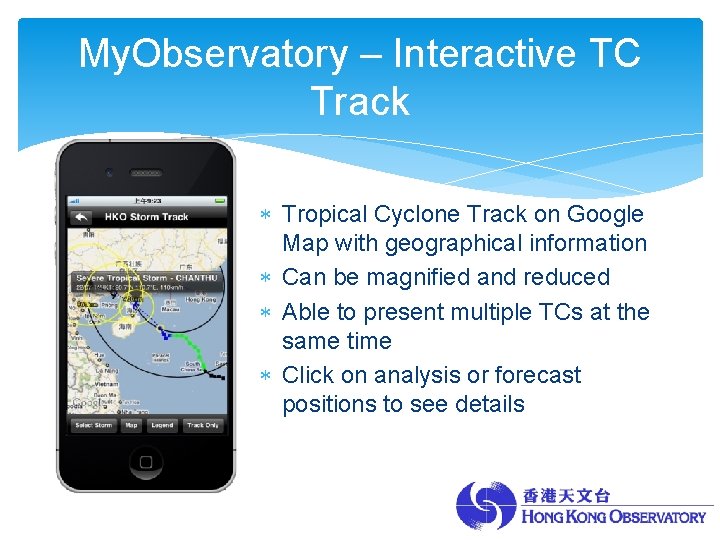 My. Observatory – Interactive TC Track Tropical Cyclone Track on Google Map with geographical