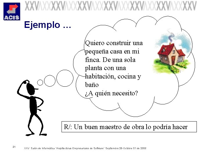 Ejemplo … Quiero construir una pequeña casa en mi finca. De una sola planta