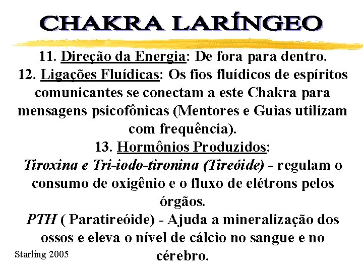 11. Direção da Energia: De fora para dentro. 12. Ligações Fluídicas: Os fios fluídicos