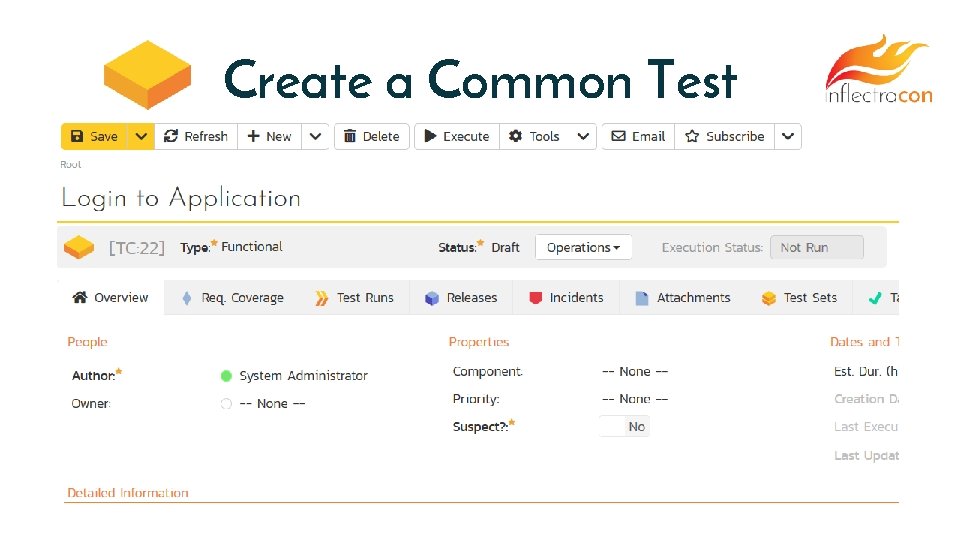 Create a Common Test 