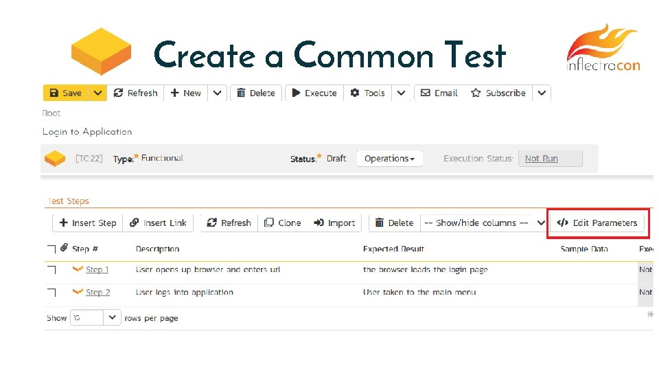 Create a Common Test 