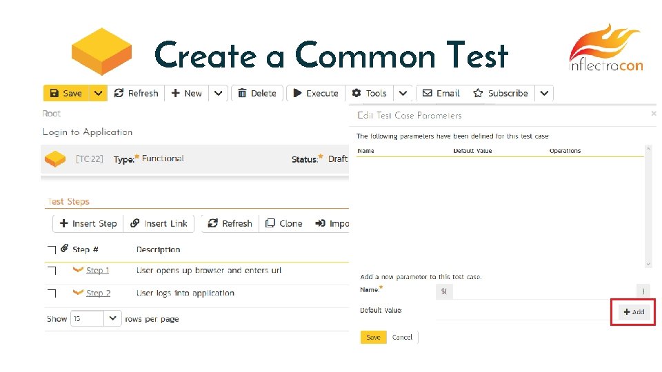 Create a Common Test 