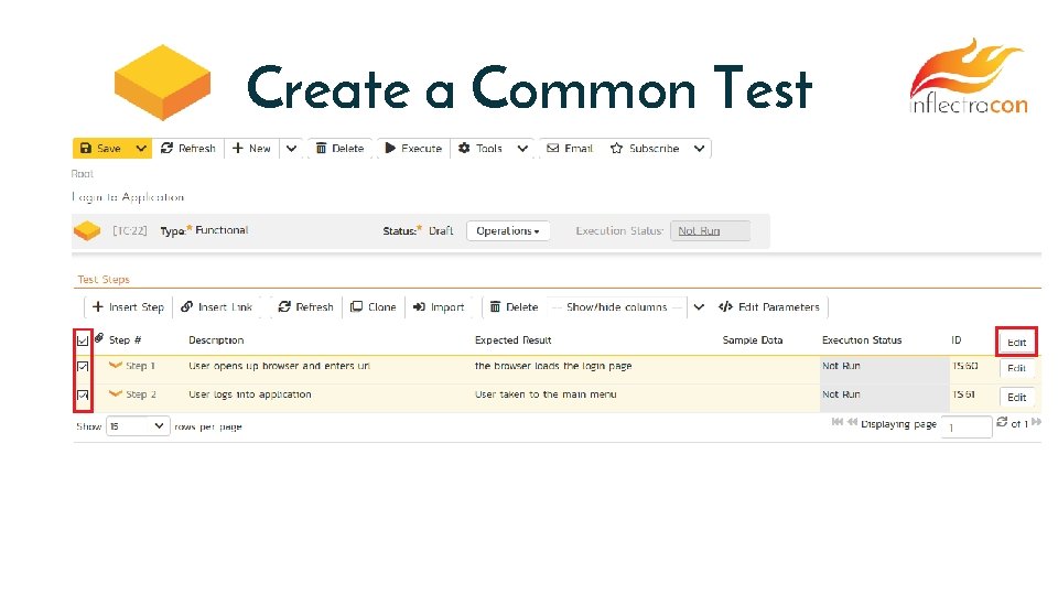 Create a Common Test 