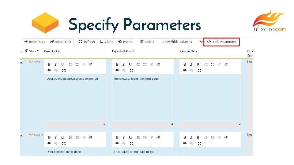 Specify Parameters 