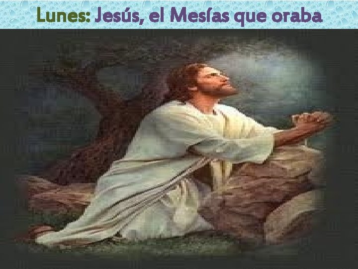 Lunes: Jesús, el Mesías que oraba 