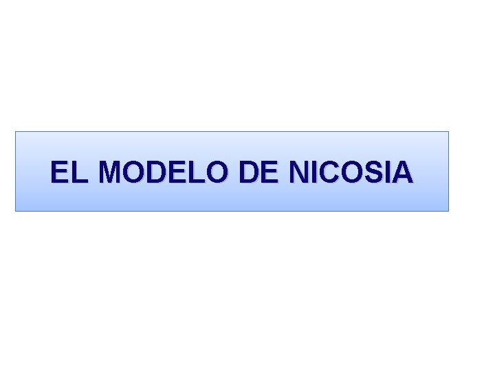 EL MODELO DE NICOSIA 