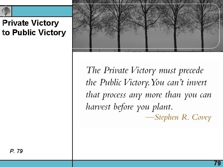Private Victory to Public Victory P. 79 79 