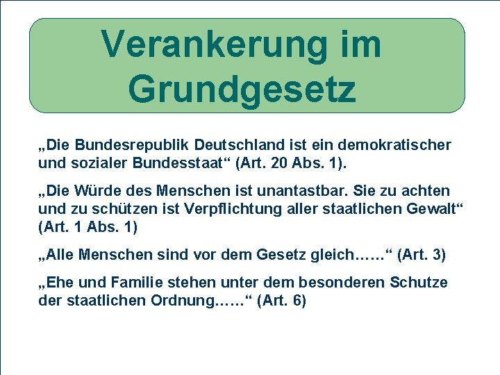 Teresa Glaesel Sonja Rempe Verankerung im GESCHICHTE Grundgesetz in. Bundesrepublik der Antike Sozialstaat und