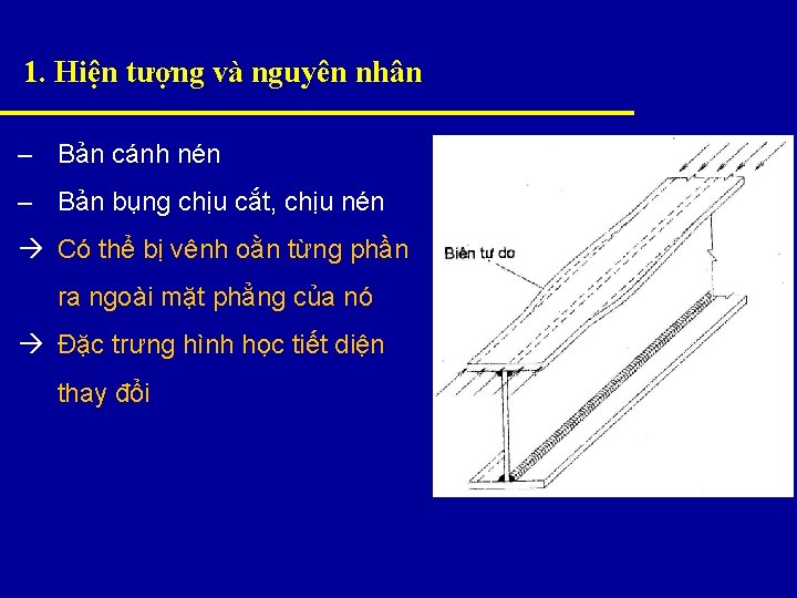 1. Hiện tượng và nguyên nhân – Bản cánh nén – Bản bụng chịu 1. Hiện tượng và nguyên nhân – Bản cánh nén – Bản bụng chịu