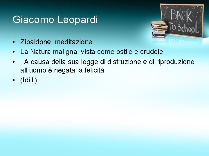 Giacomo Leopardi • Zibaldone: meditazione • La Natura maligna: vista come ostile e crudele