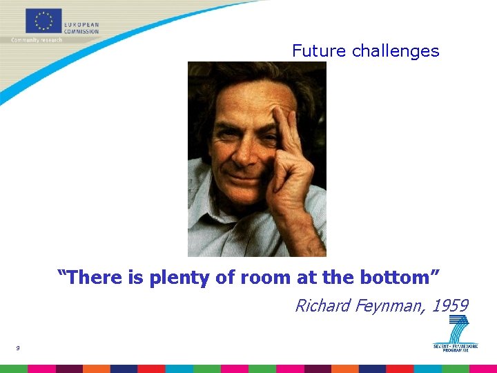 Future challenges “There is plenty of room at the bottom” Richard Feynman, 1959 9