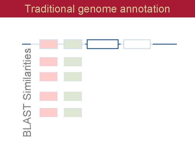BLAST Similarities Traditional genome annotation 
