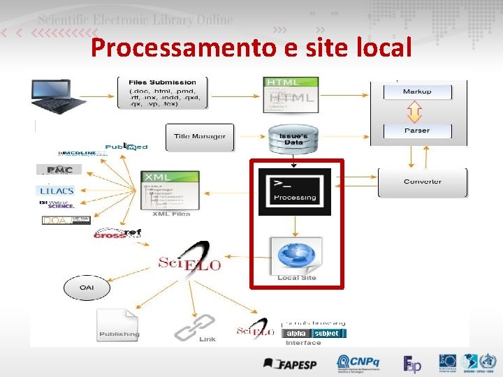Processamento e site local 