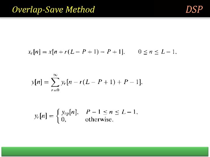 Overlap-Save Method DSP 