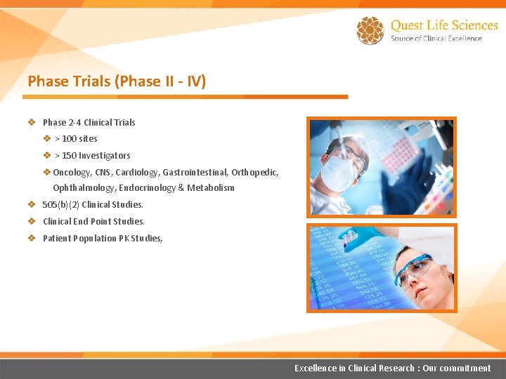 Phase Trials (Phase II - IV) v Phase 2 -4 Clinical Trials v >