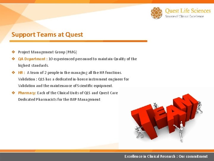 Support Teams at Quest v Project Management Group (PMG) v QA Department : 10