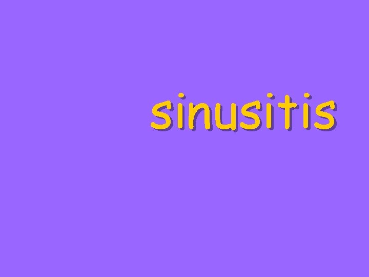 sinusitis 